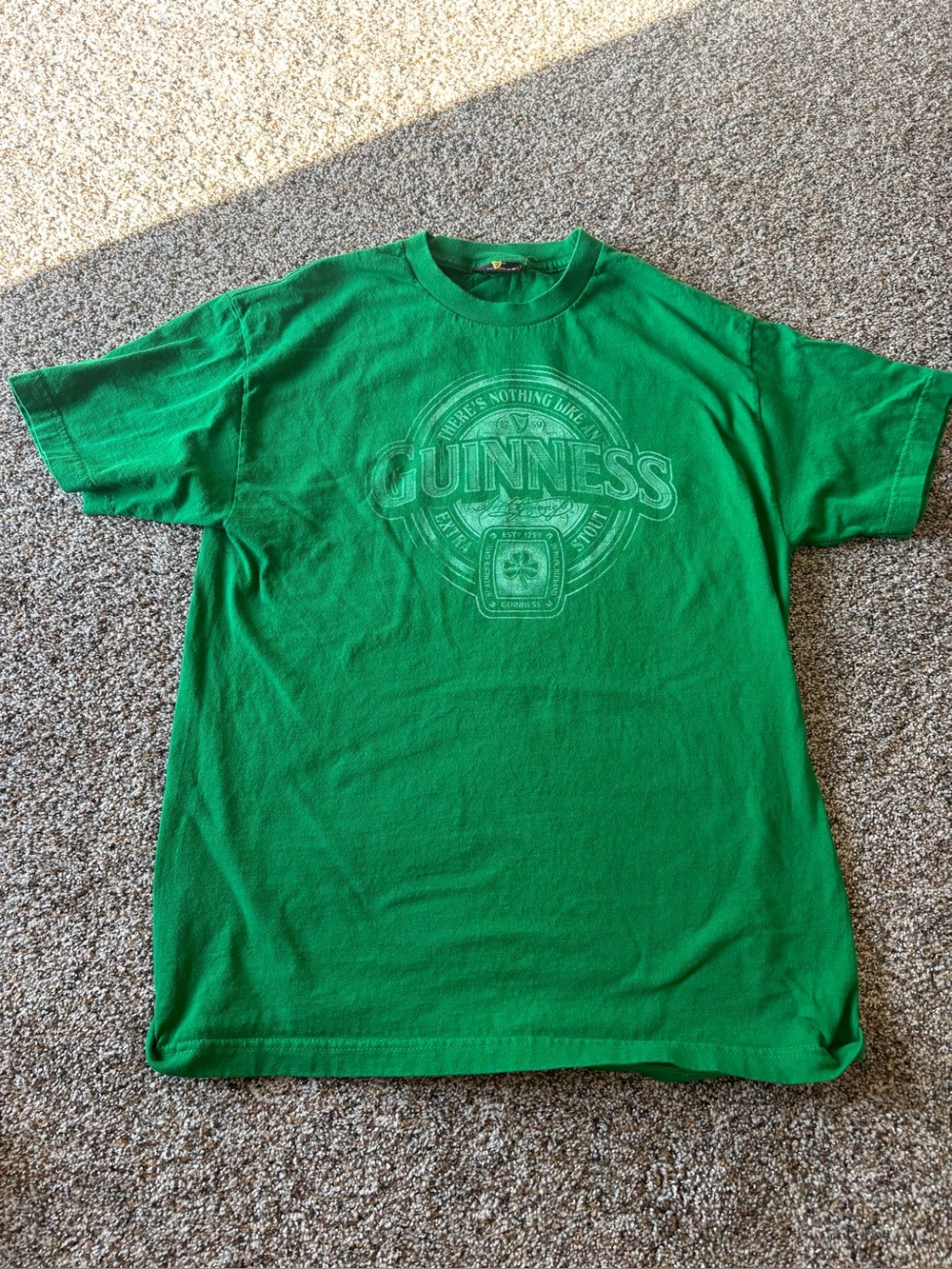 Guinness Green Irish Graphic T Shirt Shamrock Stout Beer Tee large